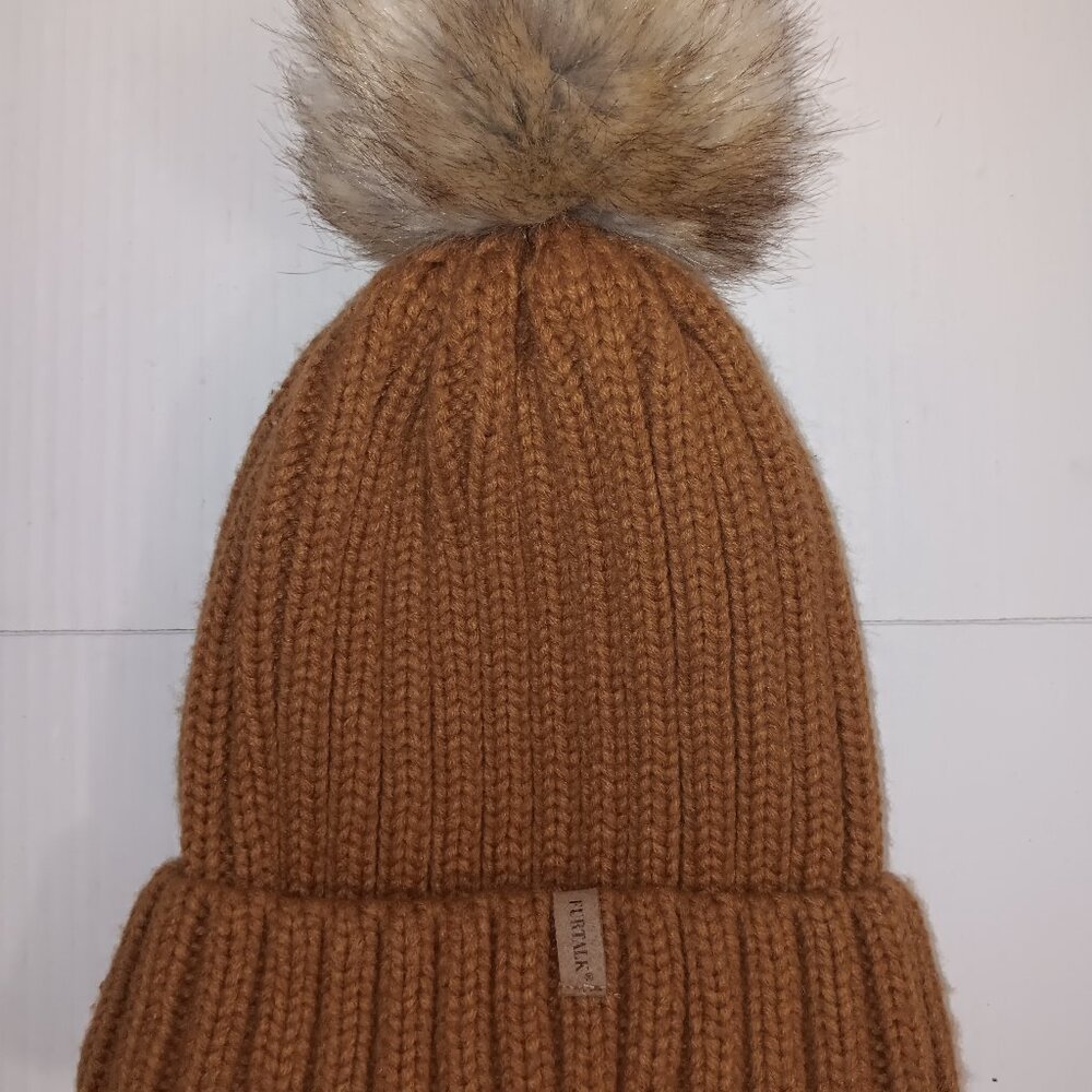 FURTALK WOMEN'S WINTER POM POM BEANIE HAT SATIN LINED